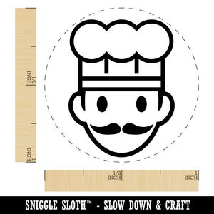 Occupation Chef Cook Man Icon Self-Inking Rubber Stamp for Stamping Crafting Planners