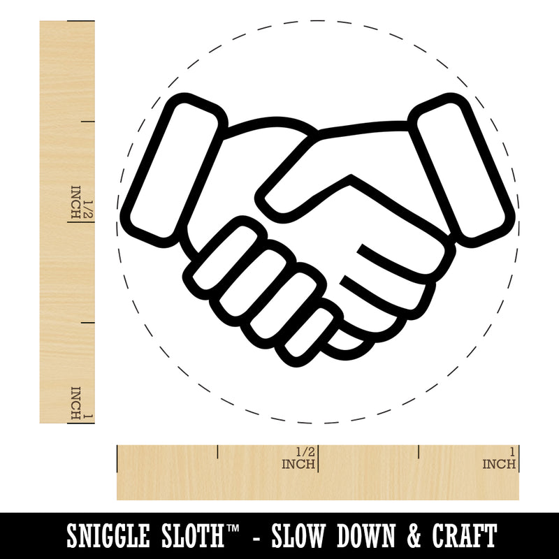 Shaking Hands Agreement Icon Self-Inking Rubber Stamp for Stamping Crafting Planners