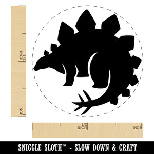 Stegosaurus the Spikey Dinosaur Self-Inking Rubber Stamp for Stamping Crafting Planners