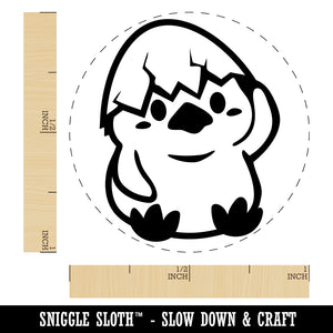 Sweet Chicken Hatchling with Egg Shell Self-Inking Rubber Stamp for Stamping Crafting Planners