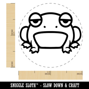 Unamused and Grumpy Frog Self-Inking Rubber Stamp for Stamping Crafting Planners