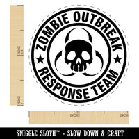 Zombie Outbreak Response Team Skull Self-Inking Rubber Stamp for Stamping Crafting Planners