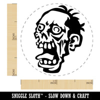 Zombie Undead Creepy Head Self-Inking Rubber Stamp for Stamping Crafting Planners