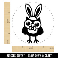 Easter Owl with Bunny Ears Self-Inking Rubber Stamp for Stamping Crafting Planners