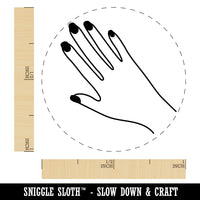 Hand with Painted Nails Self-Inking Rubber Stamp for Stamping Crafting Planners