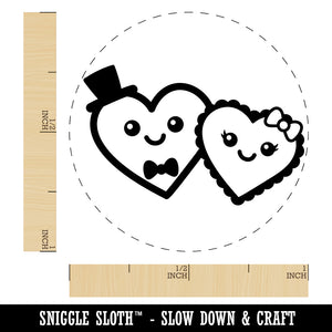 Heart Couple Love Anniversary Valentine's Day Self-Inking Rubber Stamp for Stamping Crafting Planners