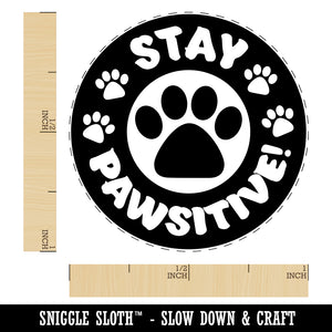 Stay Pawsitive Positive Teacher School Motivation Self-Inking Rubber Stamp for Stamping Crafting Planners