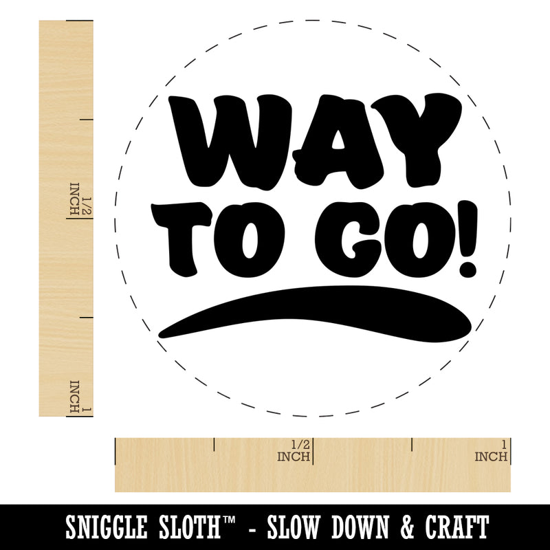 Way To Go Teacher School Motivation Self-Inking Rubber Stamp for Stamping Crafting Planners