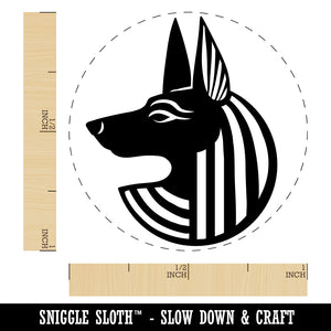 Anubis Head Egyptian God of Death Self-Inking Rubber Stamp for Stamping Crafting Planners