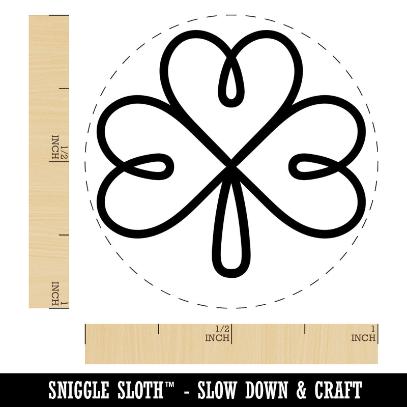 Three Leaf Clover Shamrock Tribal Celtic Knot Self-Inking Rubber Stamp for Stamping Crafting Planners