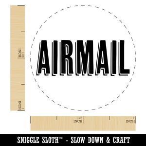 Airmail Fun Drop Shadow Text Self-Inking Rubber Stamp for Stamping Crafting Planners