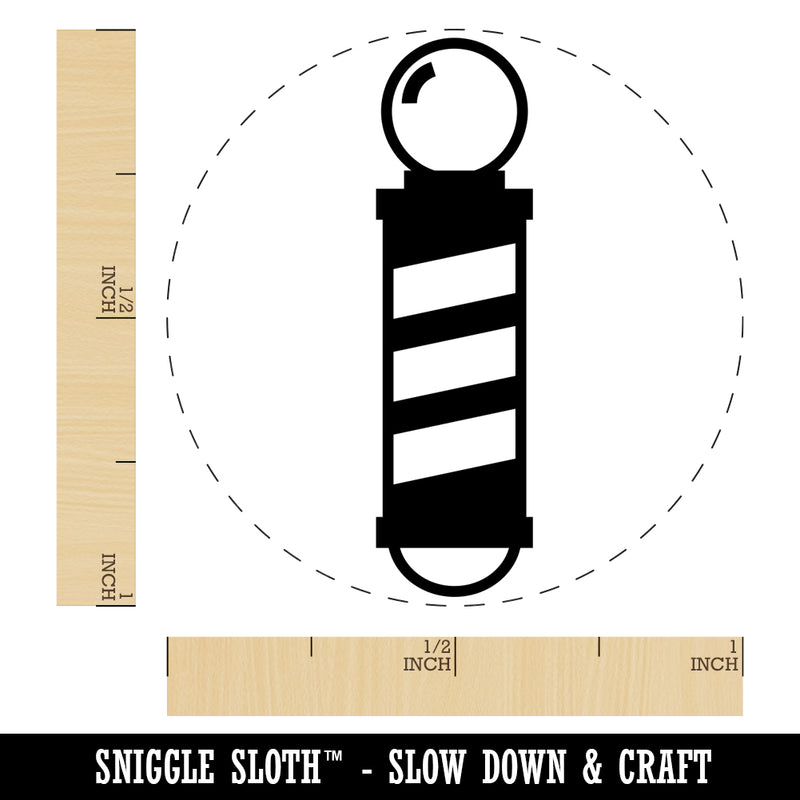 Barber Pole Icon Self-Inking Rubber Stamp for Stamping Crafting Planners