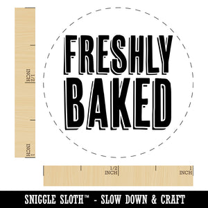 Freshly Baked Drop Shadow Text Self-Inking Rubber Stamp for Stamping Crafting Planners