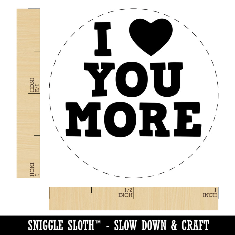 I Love Heart You More Self-Inking Rubber Stamp for Stamping Crafting Planners