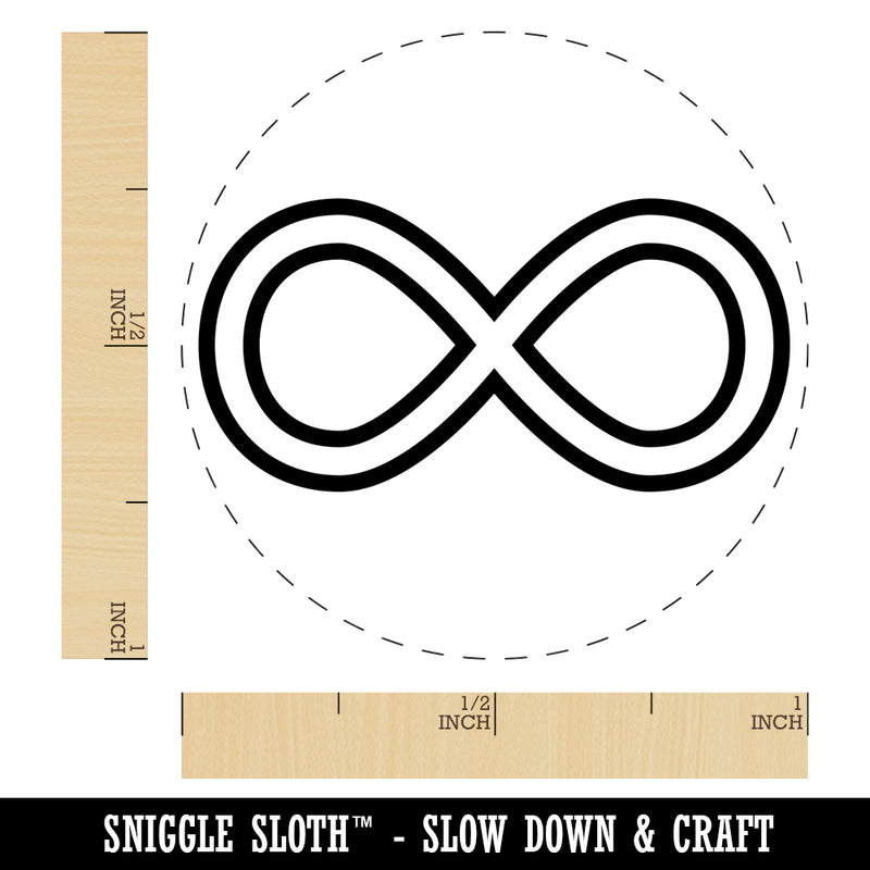 Infinity Symbol Outline Self-Inking Rubber Stamp for Stamping Crafting Planners