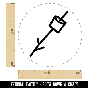 Marshmallow on a Stick S'mores Camping Doodle Self-Inking Rubber Stamp for Stamping Crafting Planners