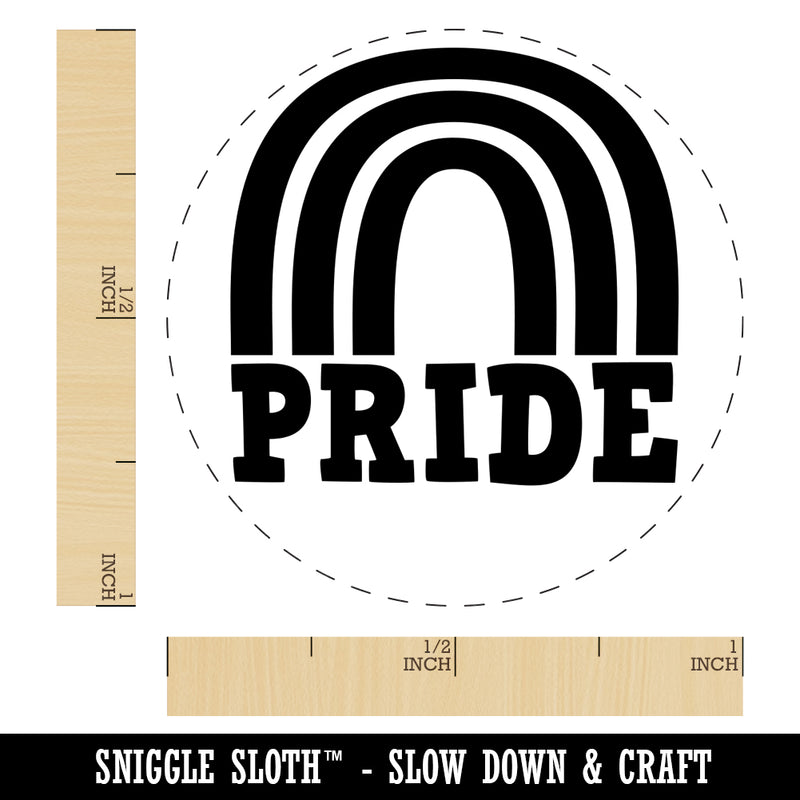 Pride Fun Rainbow LGBTQ Self-Inking Rubber Stamp for Stamping Crafting Planners