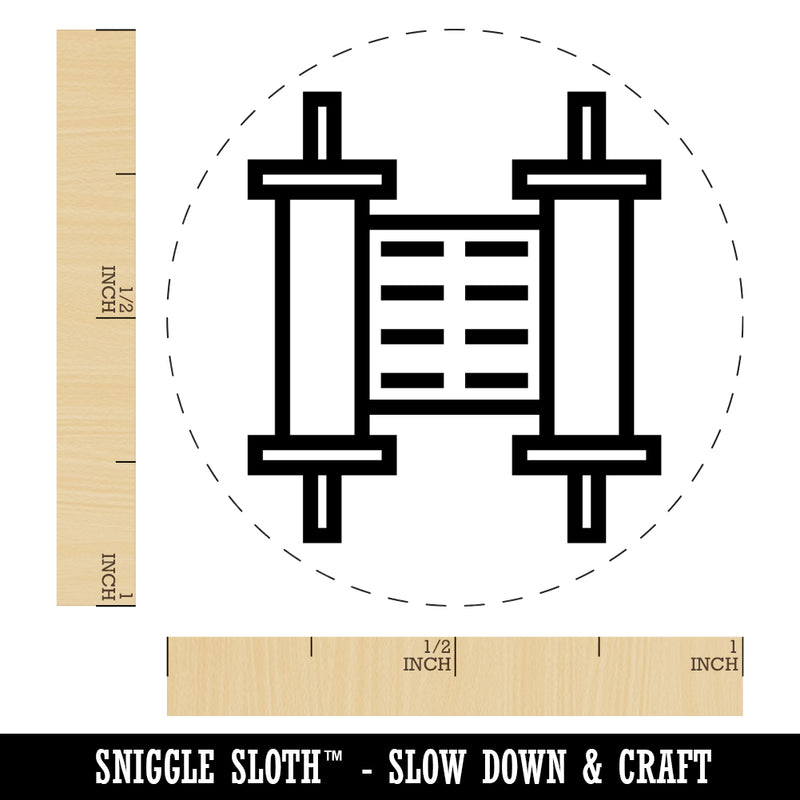 Torah Scroll Jewish Symbol Israel Self-Inking Rubber Stamp for Stamping Crafting Planners