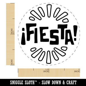 Fiesta Party Text Self-Inking Rubber Stamp for Stamping Crafting Planners