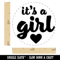 It's a Girl Baby Shower Party Self-Inking Rubber Stamp Ink Stamper for Stamping Crafting Planners