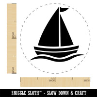 Sailing Sailboat Self-Inking Rubber Stamp Ink Stamper for Stamping Crafting Planners