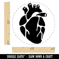 Realistic Heart Four Chambers Anatomy Biology Love Science Self-Inking Rubber Stamp Ink Stamper for Stamping Crafting Planners