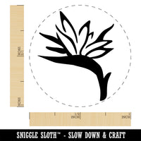 Bird of Paradise Tropical Flower Flora Self-Inking Rubber Stamp Ink Stamper for Stamping Crafting Planners