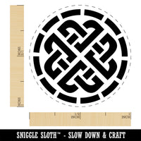 Celtic Shield Knot Ward Symbol of Protection Self-Inking Rubber Stamp Ink Stamper for Stamping Crafting Planners