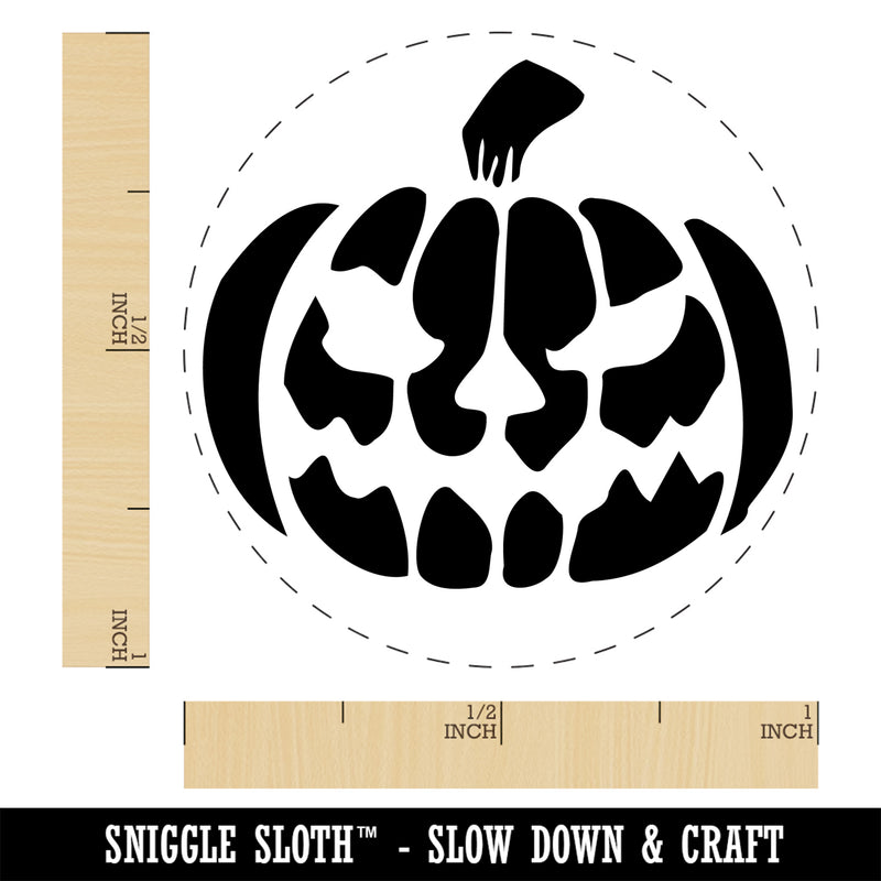 Spooky Halloween Jack o Lantern Pumpkin Self-Inking Rubber Stamp Ink Stamper for Stamping Crafting Planners