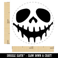 Spooky Skeleton Smile Face Halloween Self-Inking Rubber Stamp Ink Stamper for Stamping Crafting Planners