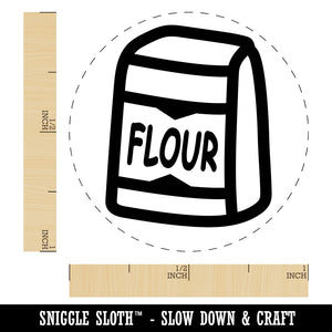 Bag of Flour Baker Baking Self-Inking Rubber Stamp for Stamping Crafting Planners