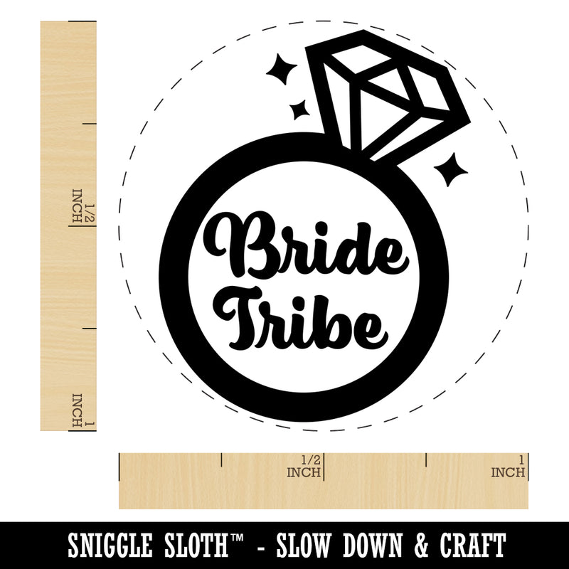 Bride Tribe Engagement Ring Wedding Self-Inking Rubber Stamp for Stamping Crafting Planners