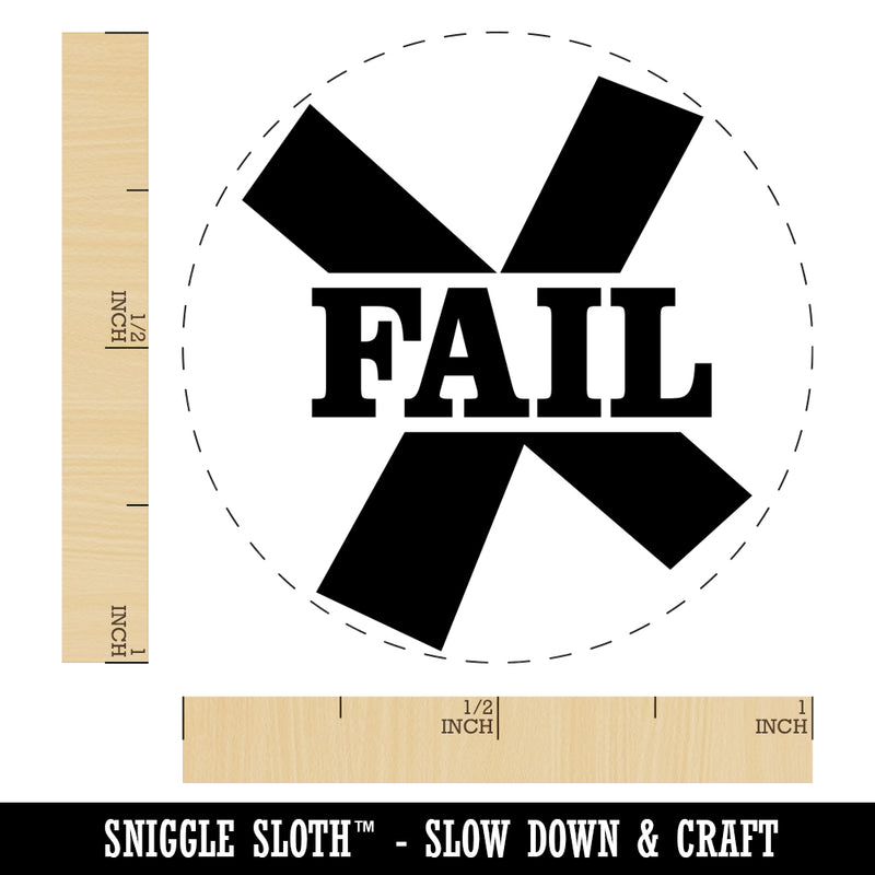 Fail X Mark Self-Inking Rubber Stamp for Stamping Crafting Planners
