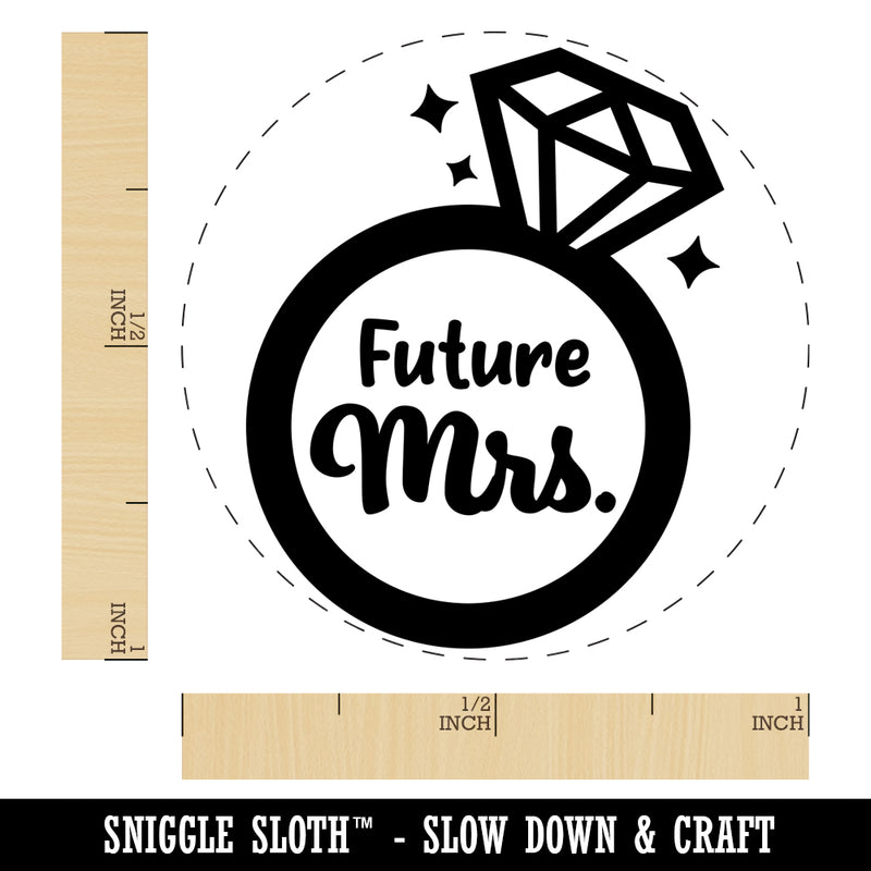 Future Mrs. Engagement Ring Wedding Self-Inking Rubber Stamp for Stamping Crafting Planners
