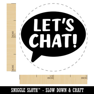 Let's Chat Talk Speech Bubble Teacher Self-Inking Rubber Stamp for Stamping Crafting Planners