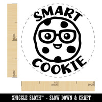 Smart Cookie with Glasses Teacher Self-Inking Rubber Stamp for Stamping Crafting Planners
