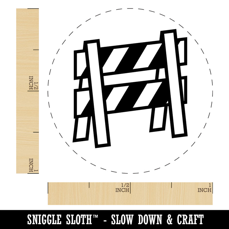 A-frame Barricade Barrier Construction Self-Inking Rubber Stamp for Stamping Crafting Planners