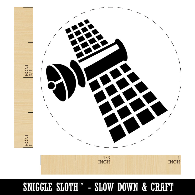 Artificial Satellite Orbiting Space Self-Inking Rubber Stamp for Stamping Crafting Planners