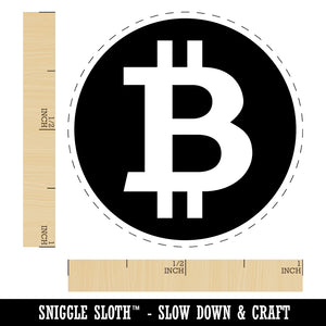 Bitcoin Symbol Inverted on Dark Background Cryptocurrency Money Self-Inking Rubber Stamp for Stamping Crafting Planners