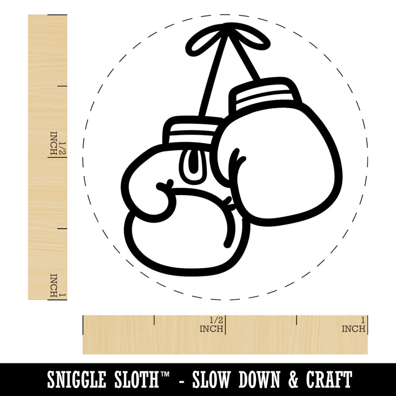 Boxing Gloves Hanging Self-Inking Rubber Stamp for Stamping Crafting Planners
