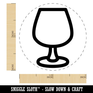 Brandy Wine Glass Self-Inking Rubber Stamp for Stamping Crafting Planners