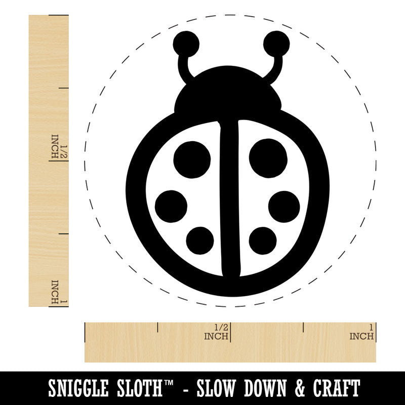 Cartoony Ladybug Self-Inking Rubber Stamp for Stamping Crafting Planners