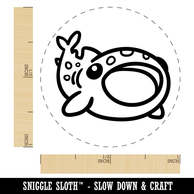 Fascinating Whale Shark with Open Mouth Self-Inking Rubber Stamp for Stamping Crafting Planners