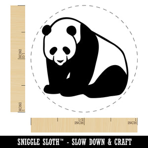 Cute Giant Panda Bear Sitting Self-Inking Rubber Stamp for Stamping Crafting Planners