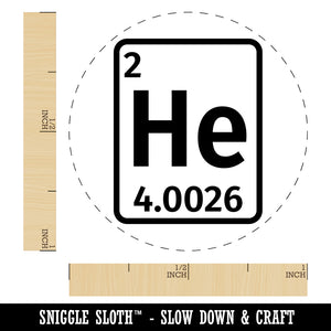 Helium Periodic Table of Elements Science Chemistry Self-Inking Rubber Stamp for Stamping Crafting Planners