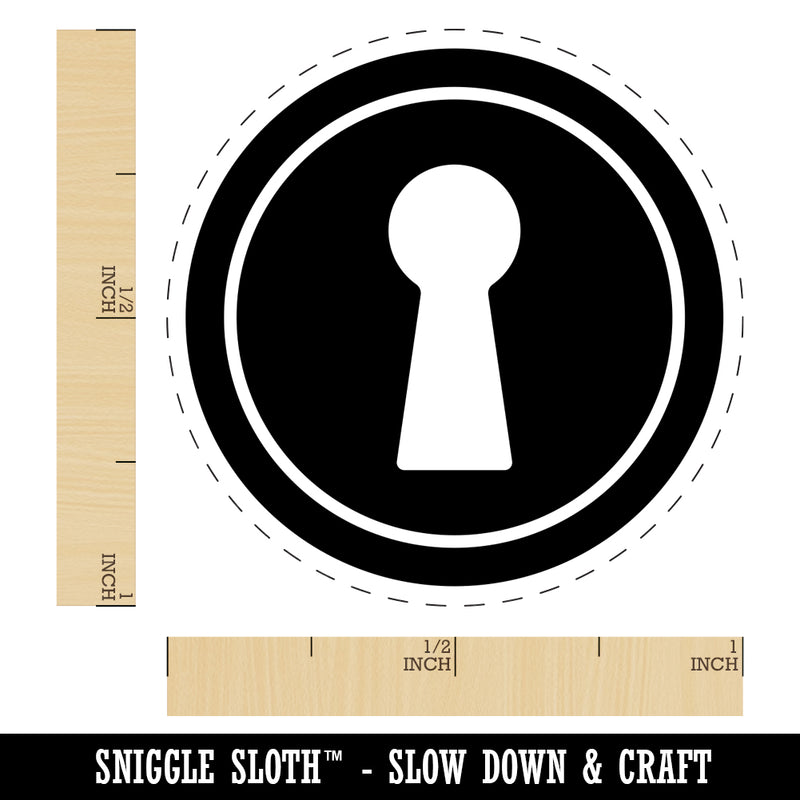 Keyhole Door Lock Self-Inking Rubber Stamp for Stamping Crafting Planners