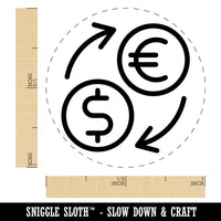 Money Exchange Euro to USD Dollar Self-Inking Rubber Stamp for Stamping Crafting Planners