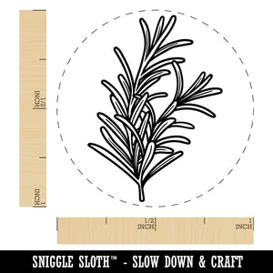 Rosemary Herb Plant Self-Inking Rubber Stamp for Stamping Crafting Planners