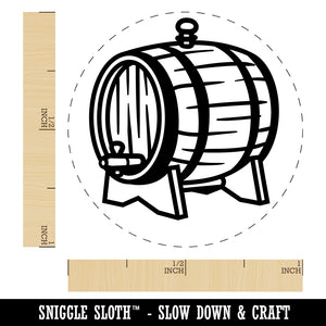 Serving Wine Wood Barrel Cask Self-Inking Rubber Stamp for Stamping Crafting Planners