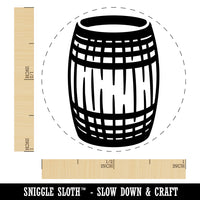 Wine Wood Cask Barrel Upright Self-Inking Rubber Stamp for Stamping Crafting Planners